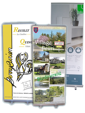 affiche sur enrouleur